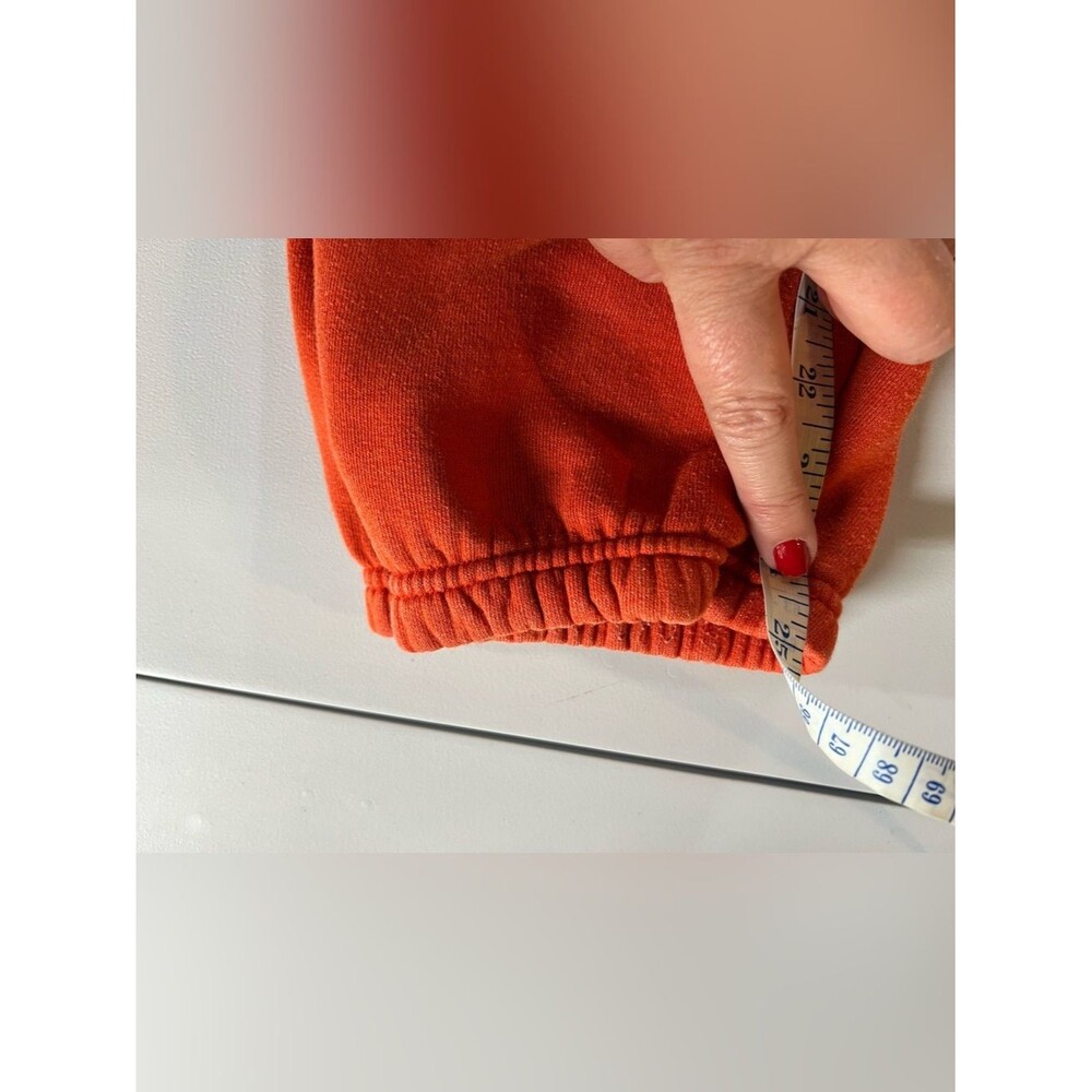 VS PINK Y2K Orange University of Pink Cropped Jogger Sweatpants Womens Medium - Picture 8 of 8